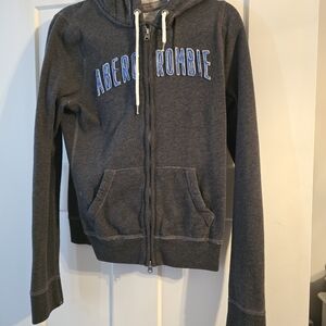 Abercrombie & Fitch Kids Charcoal Zip-Up Hoodie